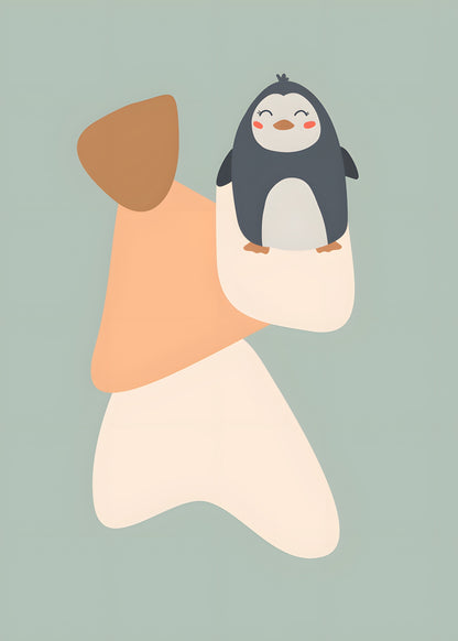 Little Friends Penguin Poster