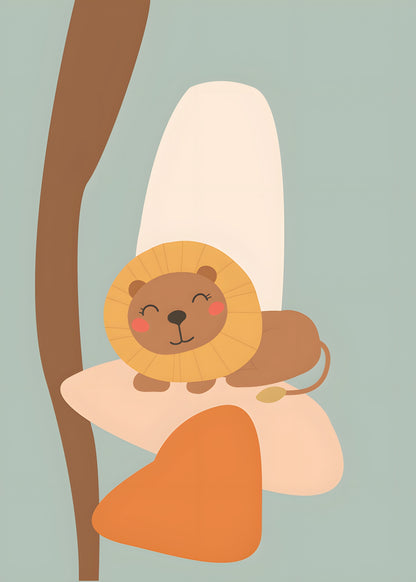 Little Friends Lion Poster