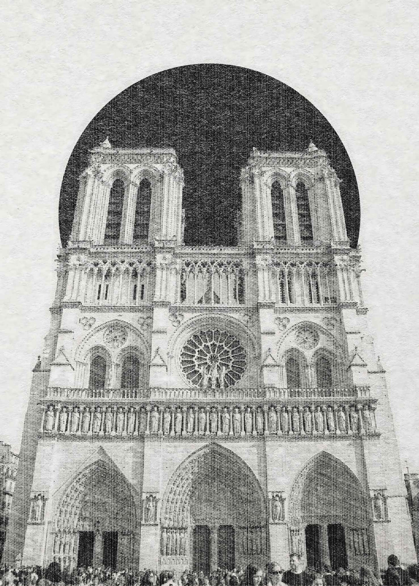Notre Dame Cathedral Vintage Poster