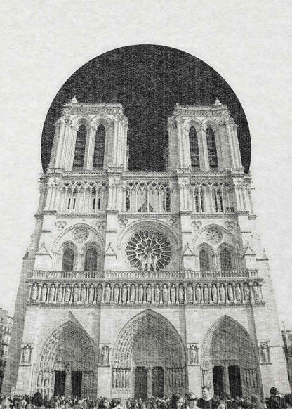 Notre Dame Cathedral Vintage Poster