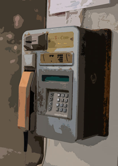 Vintage Payphone Wall Poster