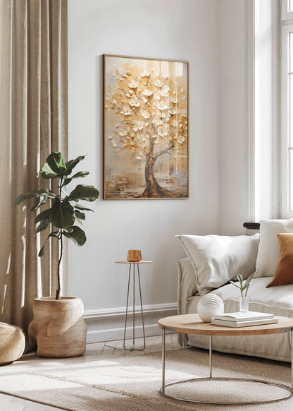 Golden Bloom Fashion Poster