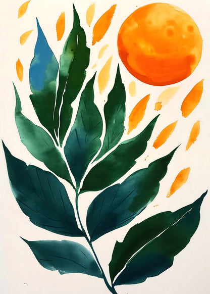 Sunlit Botanical Fashion Poster