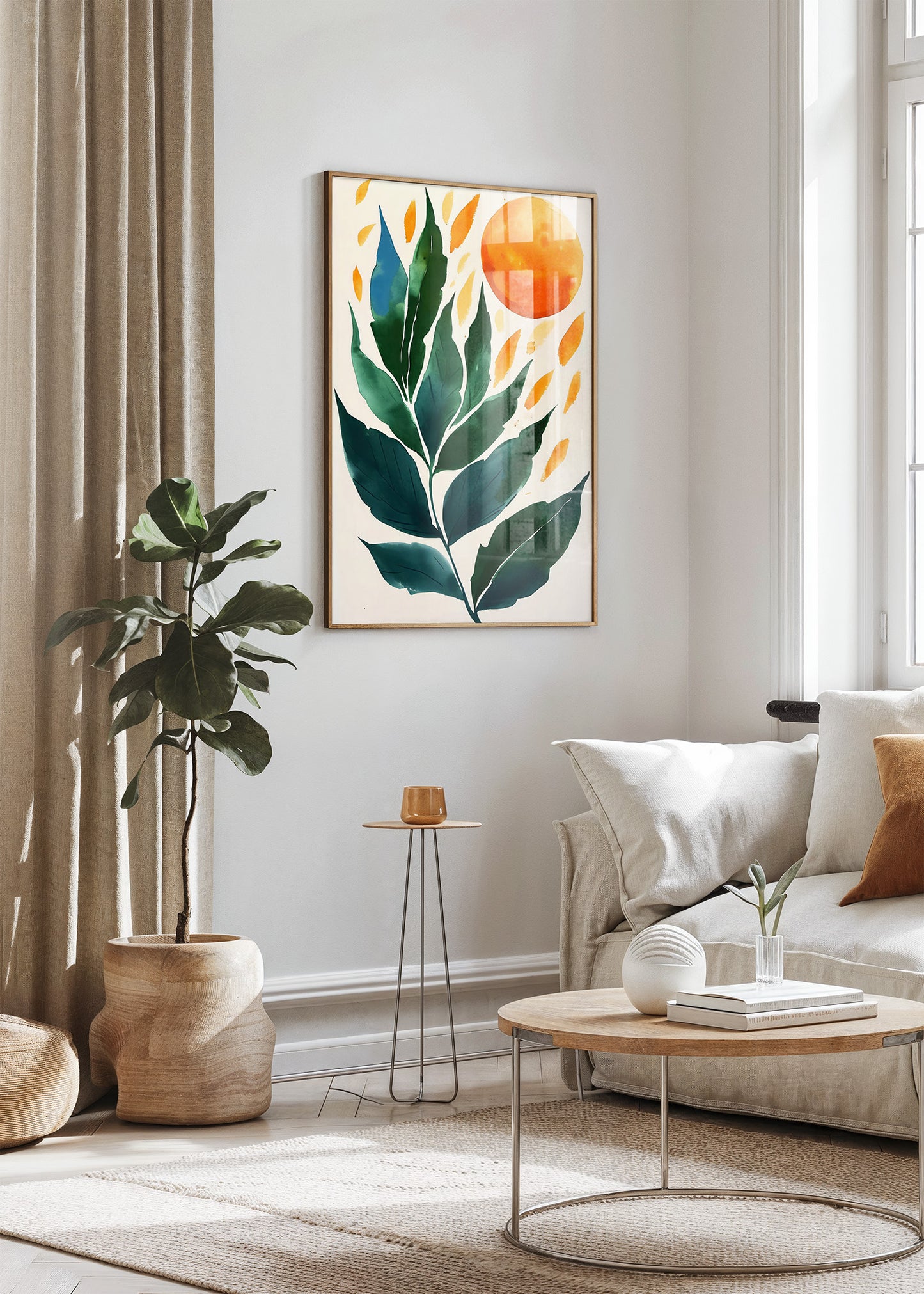 Sunlit Botanical Fashion Poster