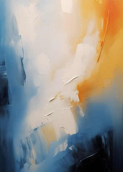 Golden Drift Abstract Poster