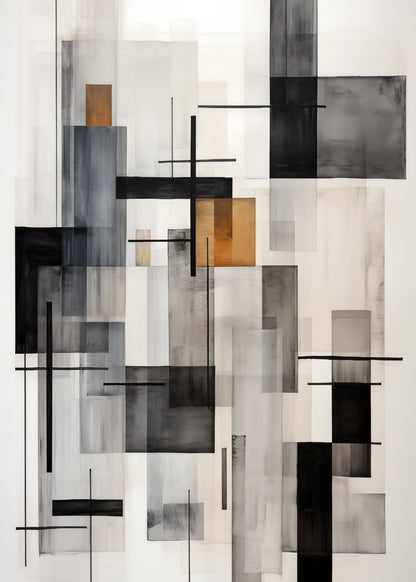 Architectural Balance Abstract Poster