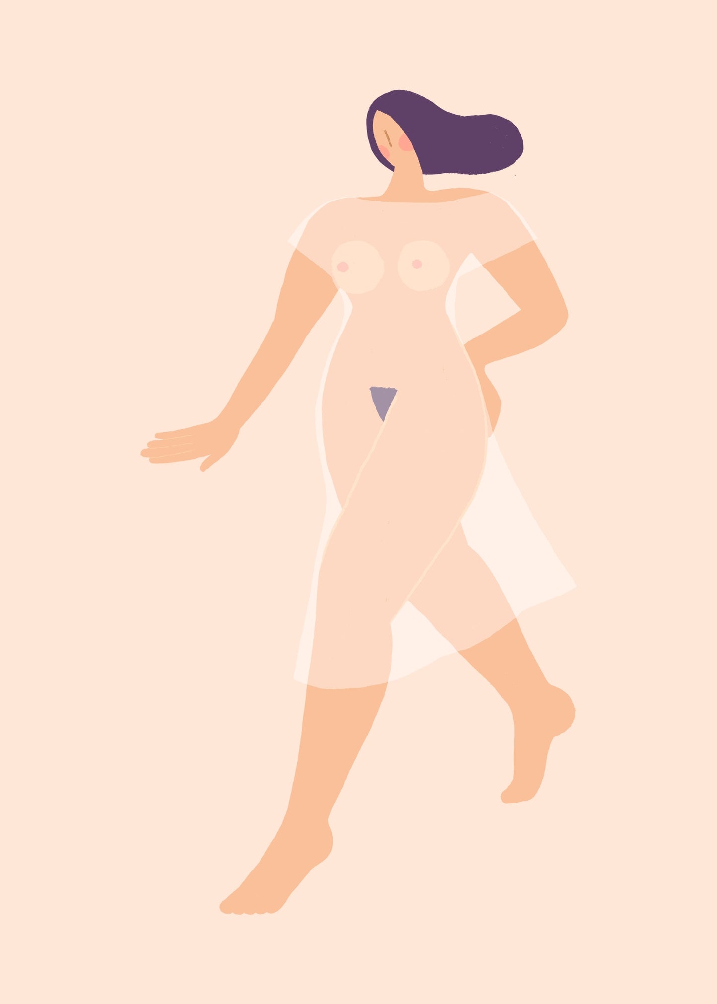 Body Motion Nude Poster