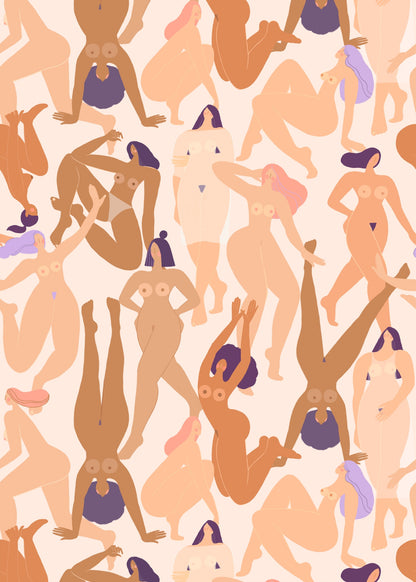 Celebrating Bodies Pattern Poster