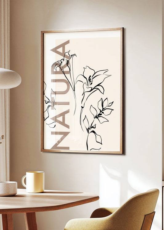 Nature Botanical Line Poster