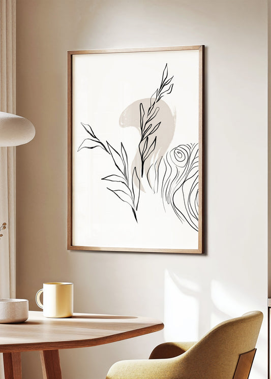Soft Botanical Flow Poster