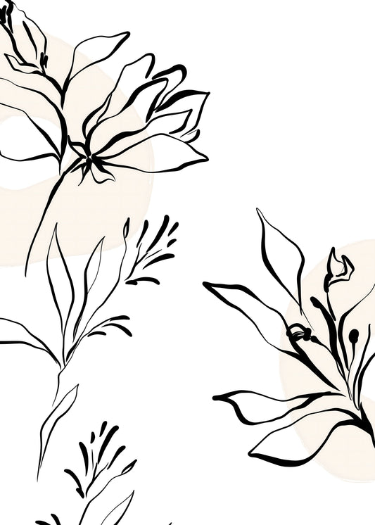 Delicate Botanical Lines Poster