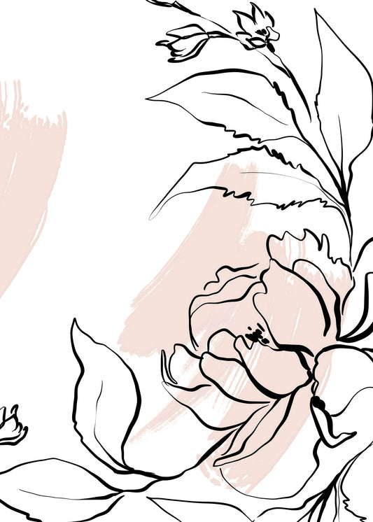 Soft Bloom Lines Poster