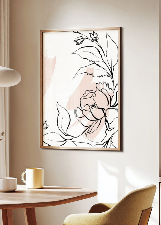 Soft Bloom Lines Poster