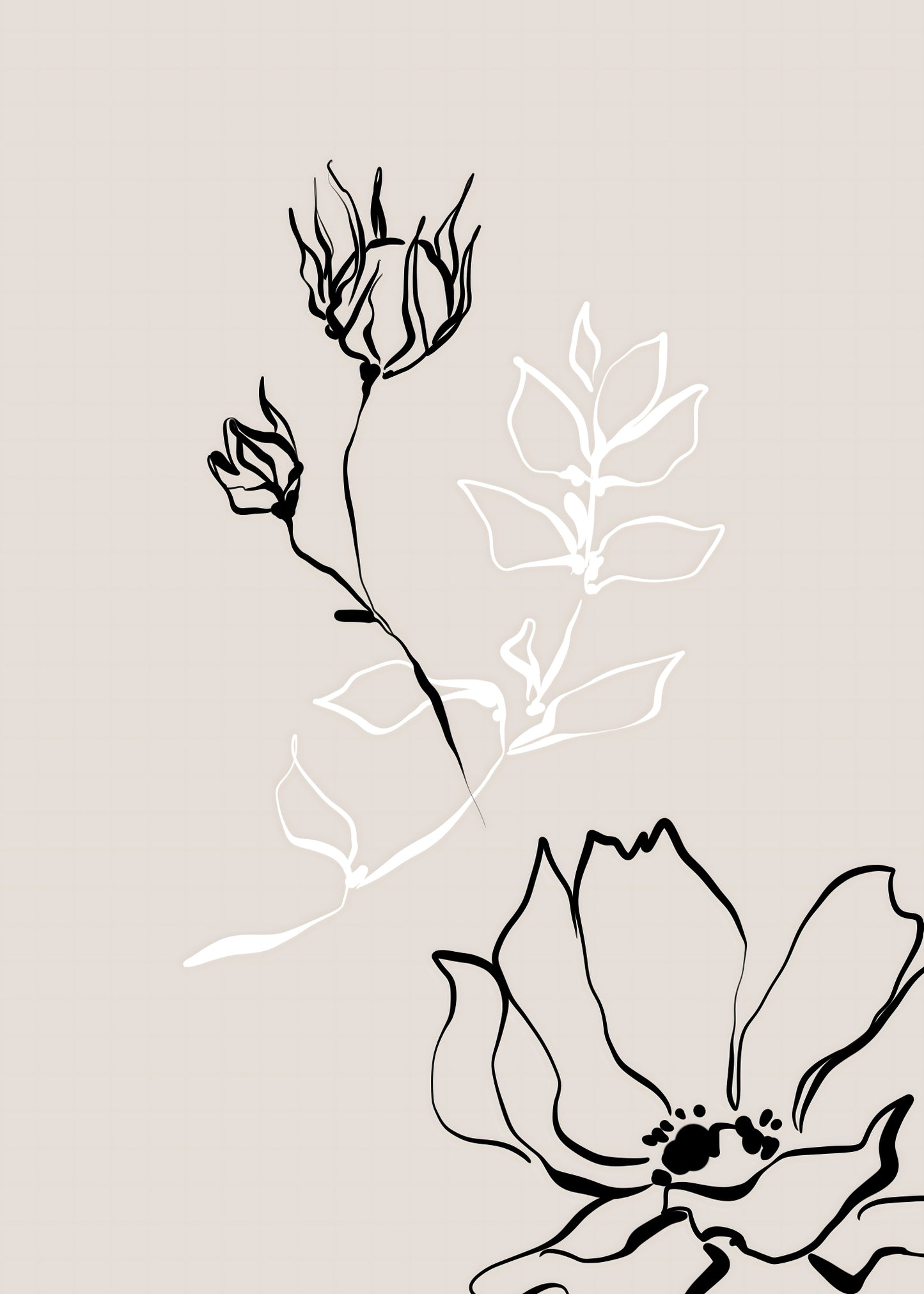 Quiet Bloom Botanical Poster