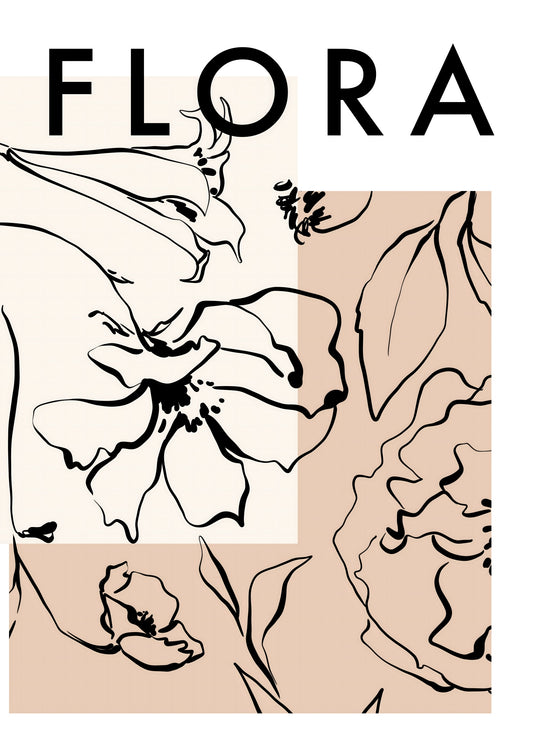 Flora Abstract Botanical Poster