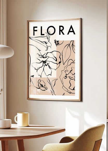 Flora Abstract Botanical Poster