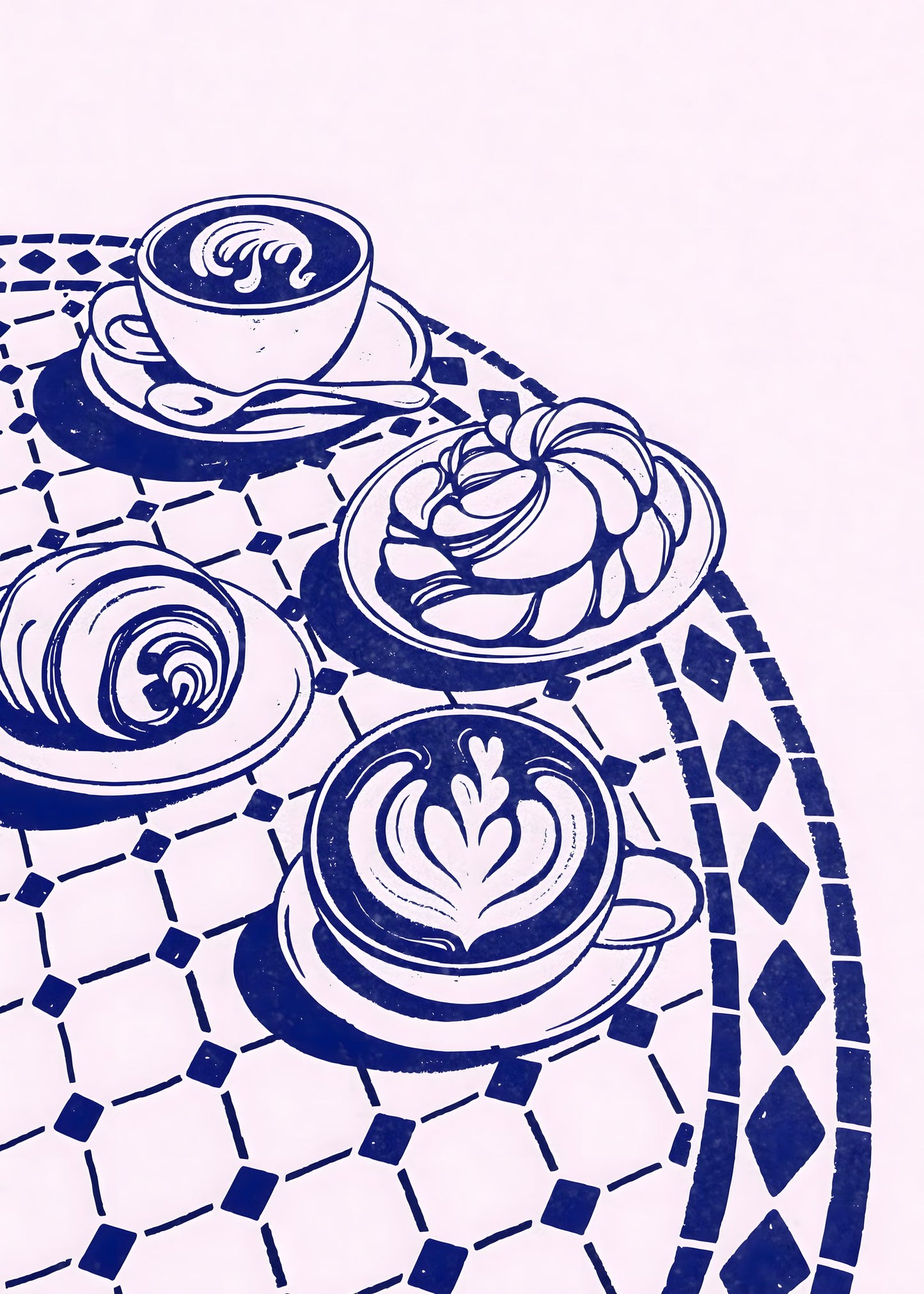 Latte Art & Pastries Poster