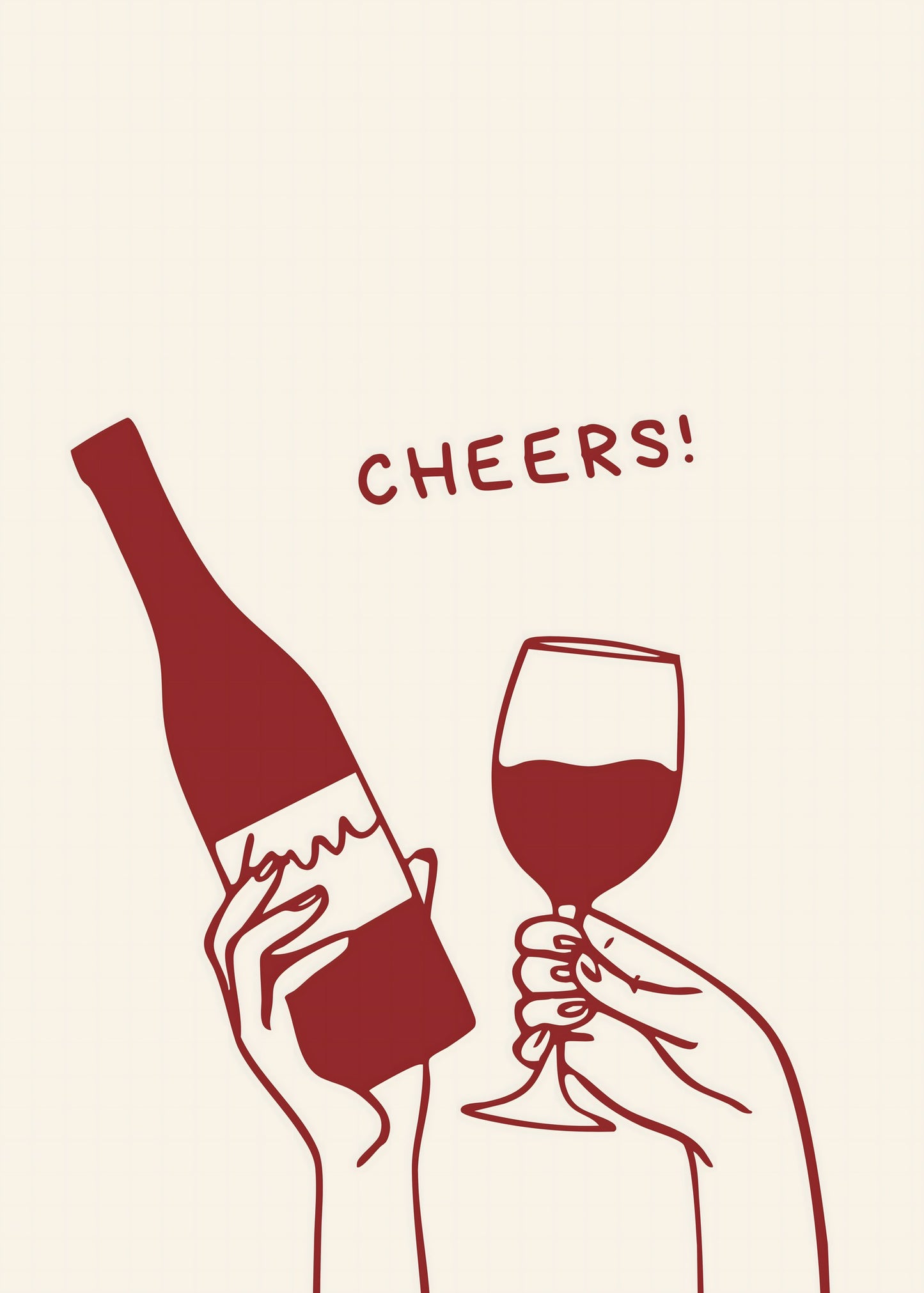 Cheers Wine Poster