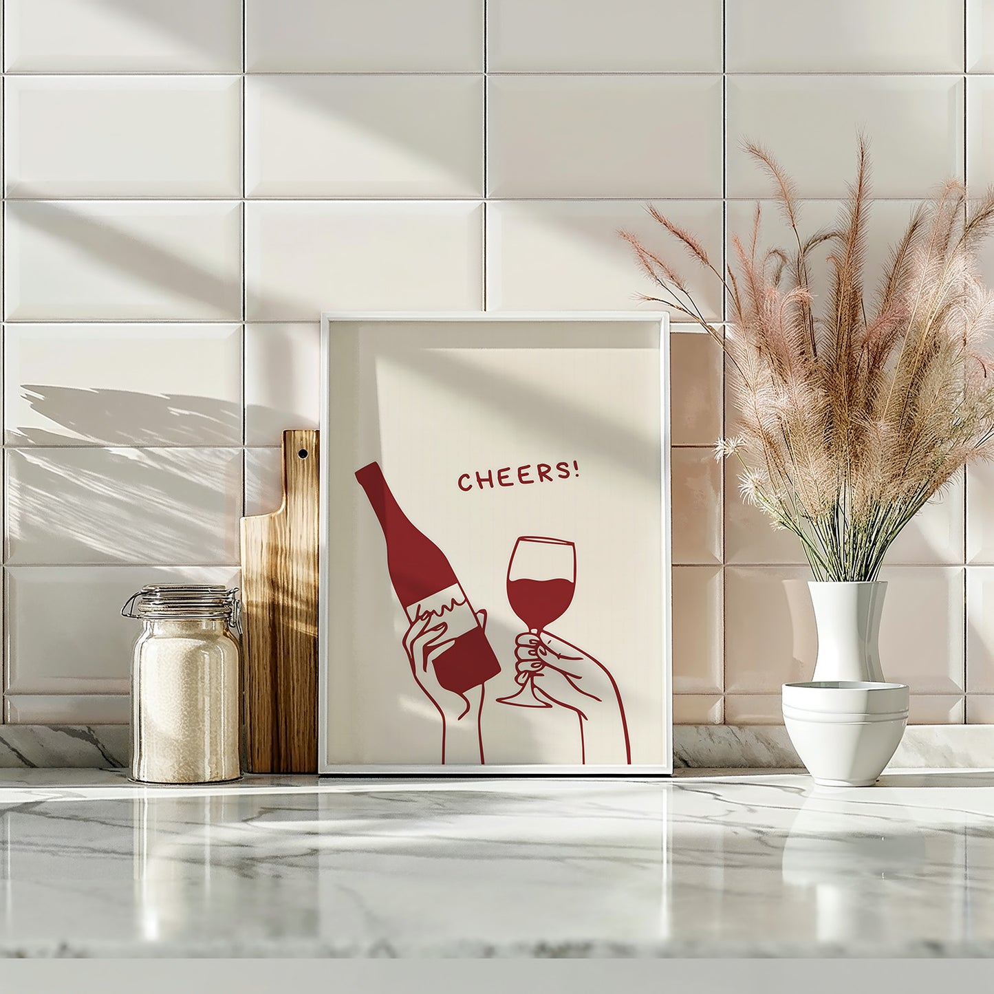 Cheers Wine Poster