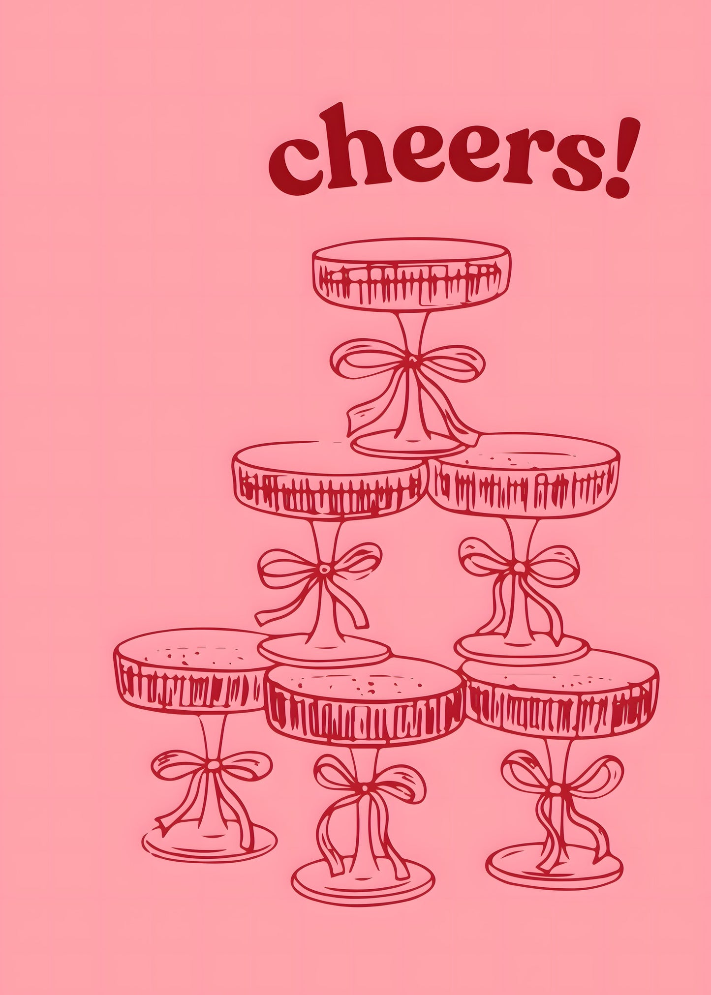 Cheers Champagne Tower Poster