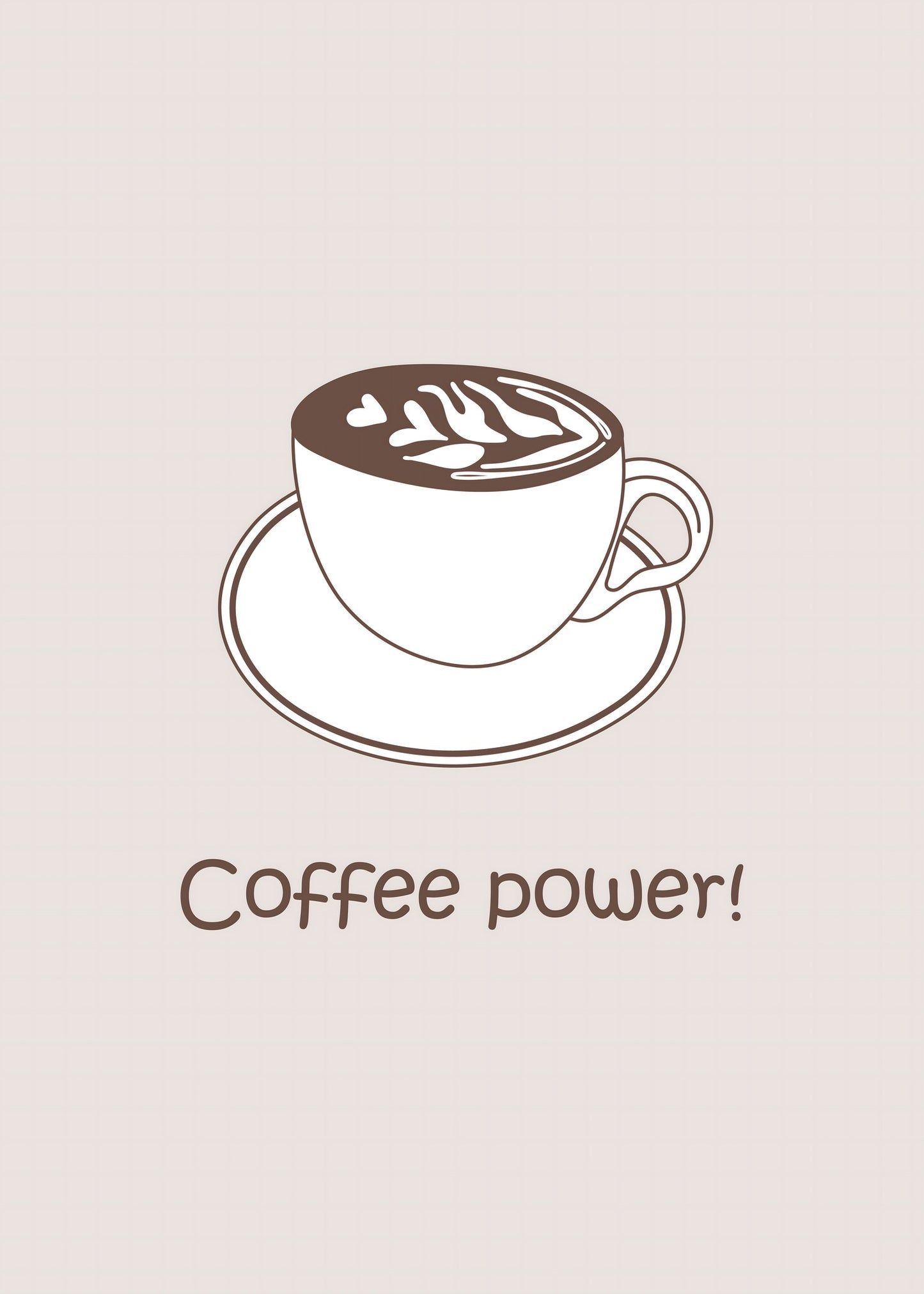 Coffee Power Latte Poster