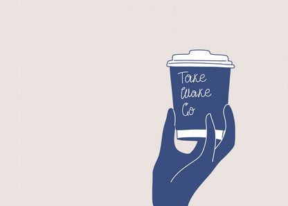 Take Coffee To Go Minimal Poster