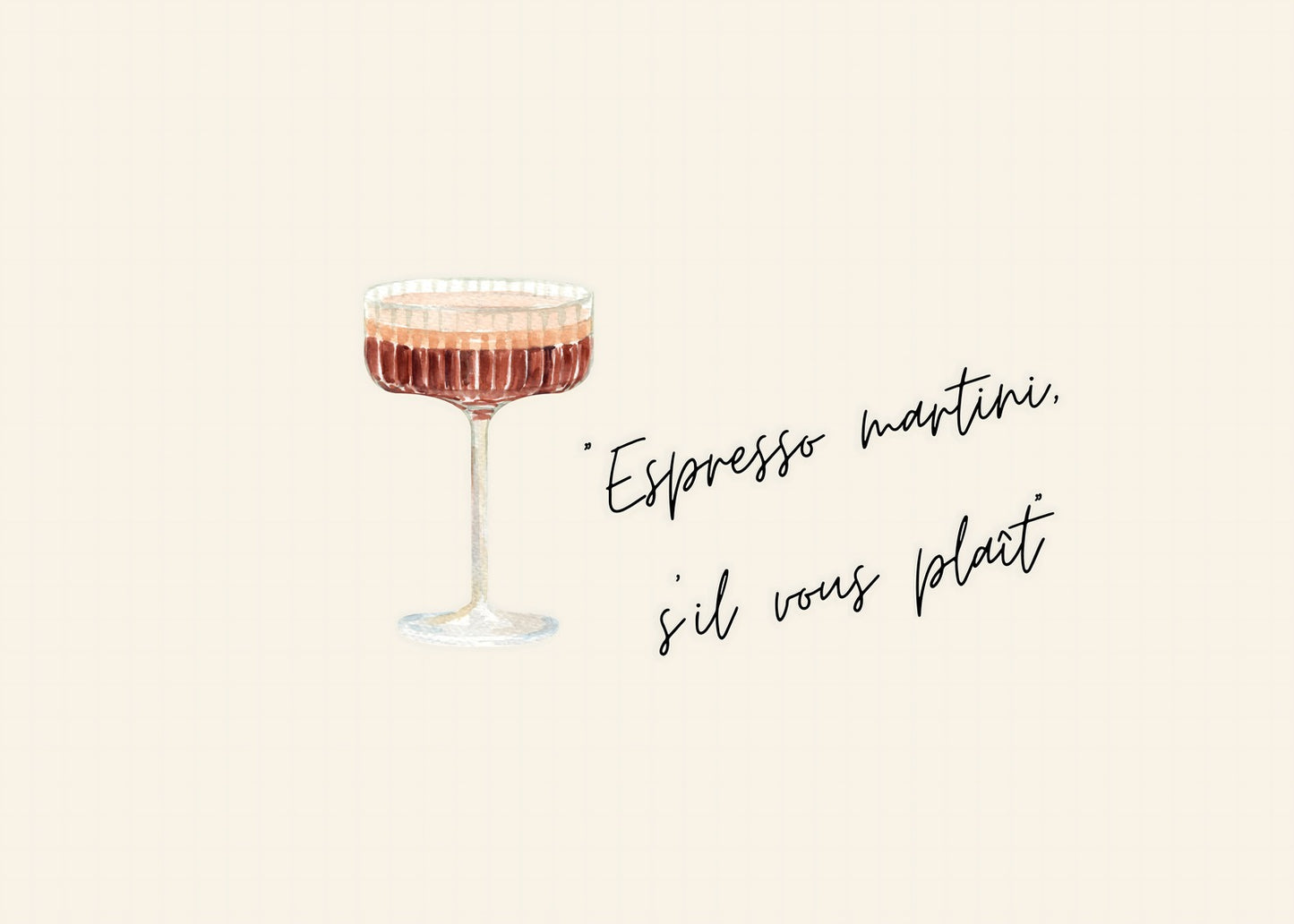 Espresso Martini S’il Vous Plaît Poster