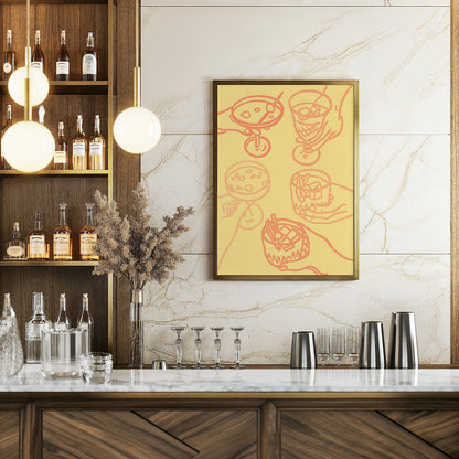 Pastel Cocktail Hour Poster