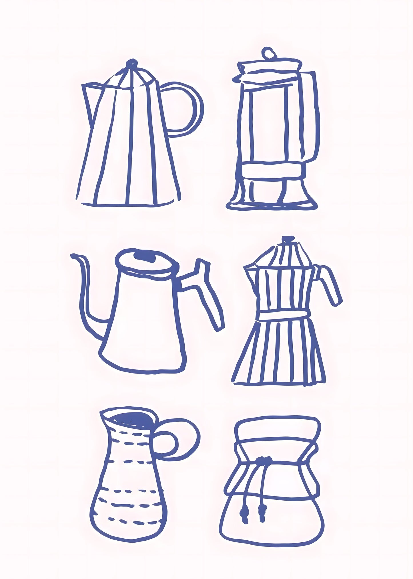 Coffee Brewers Icons Poster