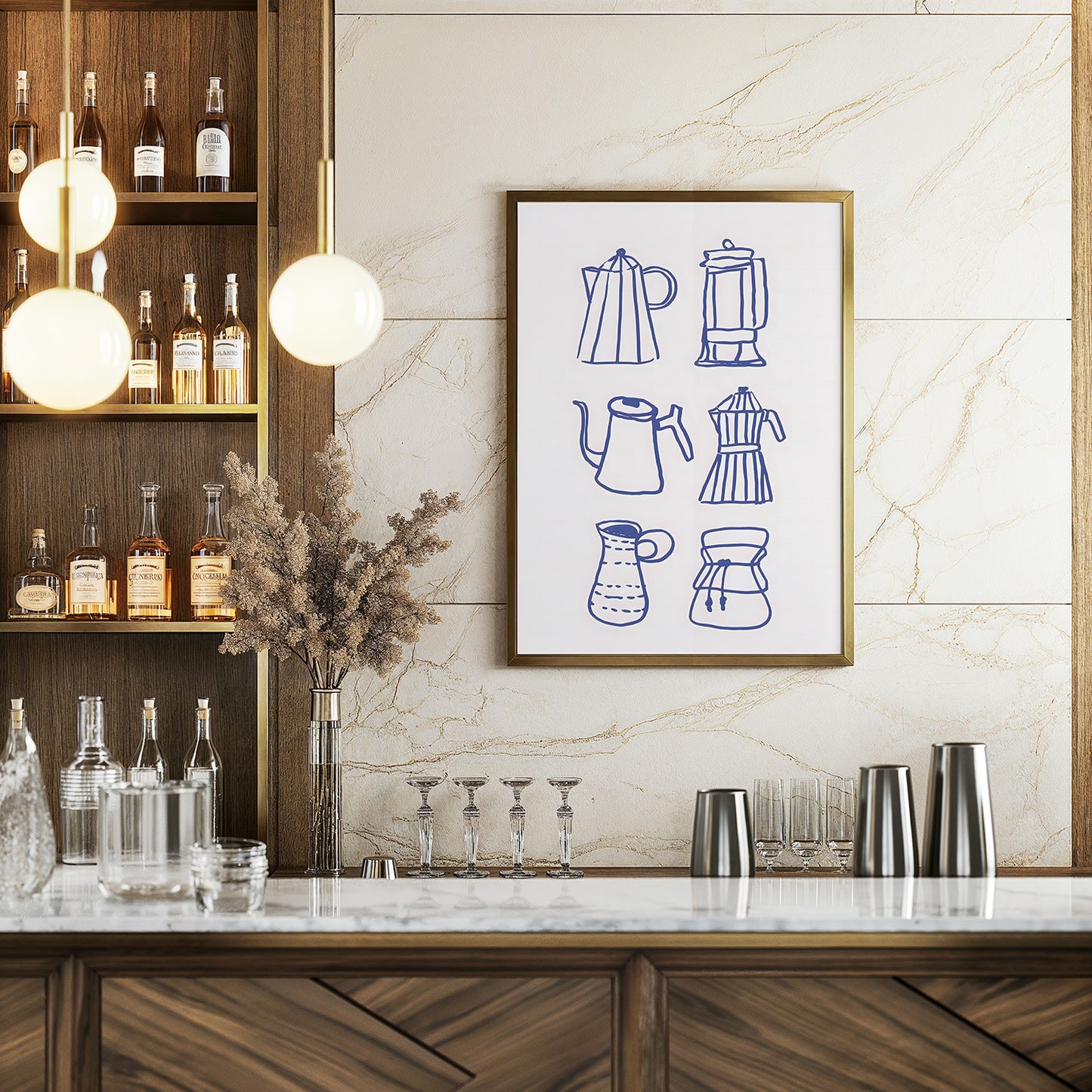 Coffee Brewers Icons Poster