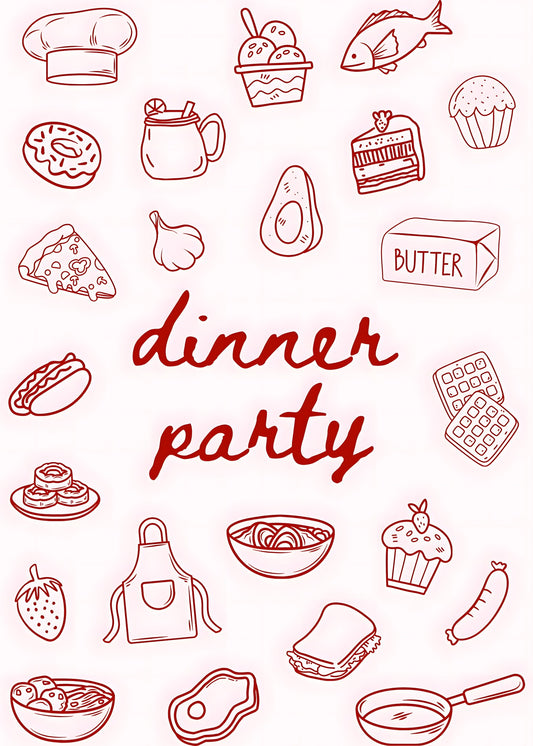 Dinner Party Icons Poster