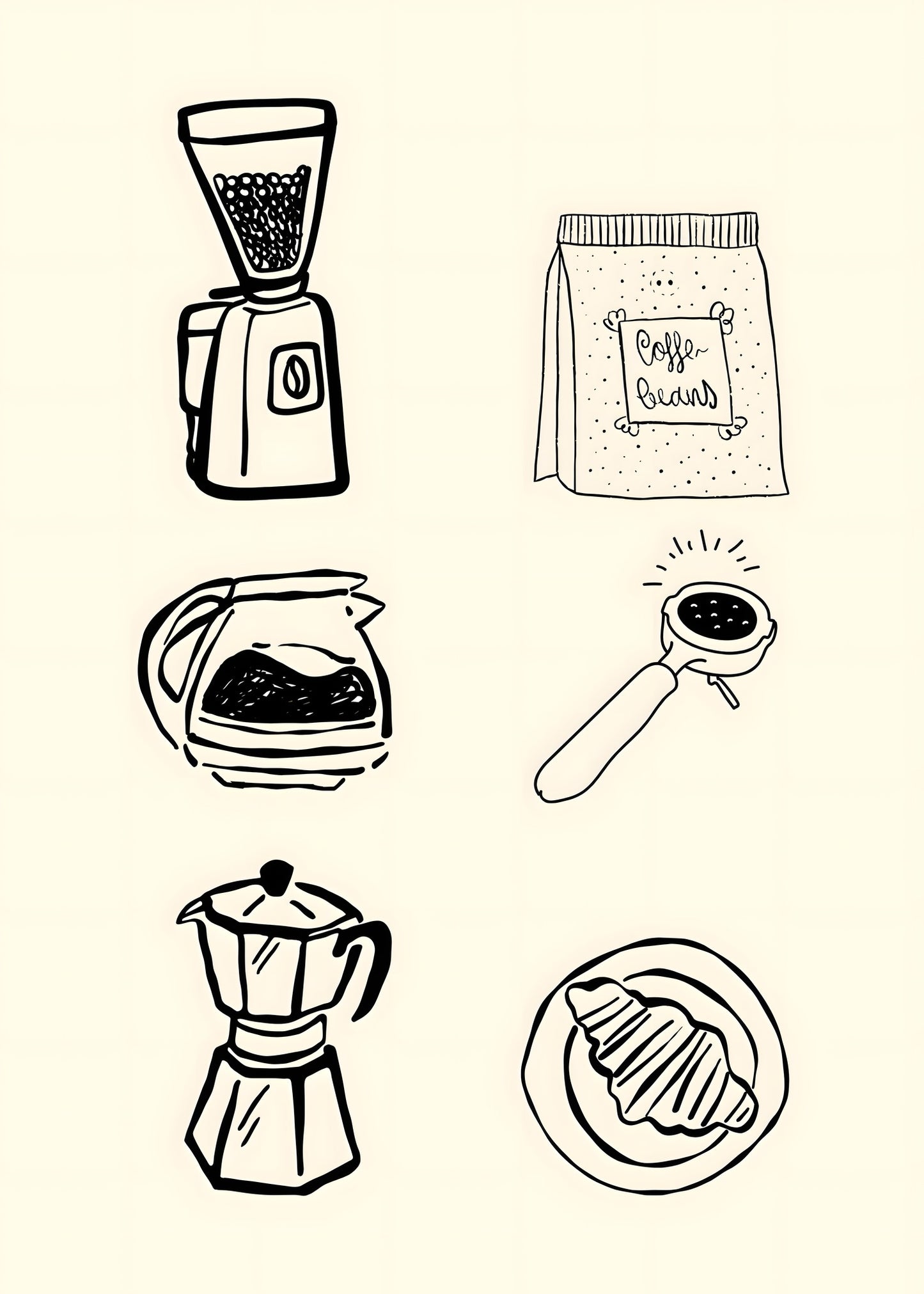 Coffee Essentials Icons Poster