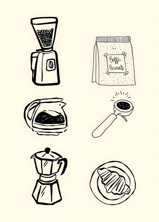 Coffee Essentials Icons Poster