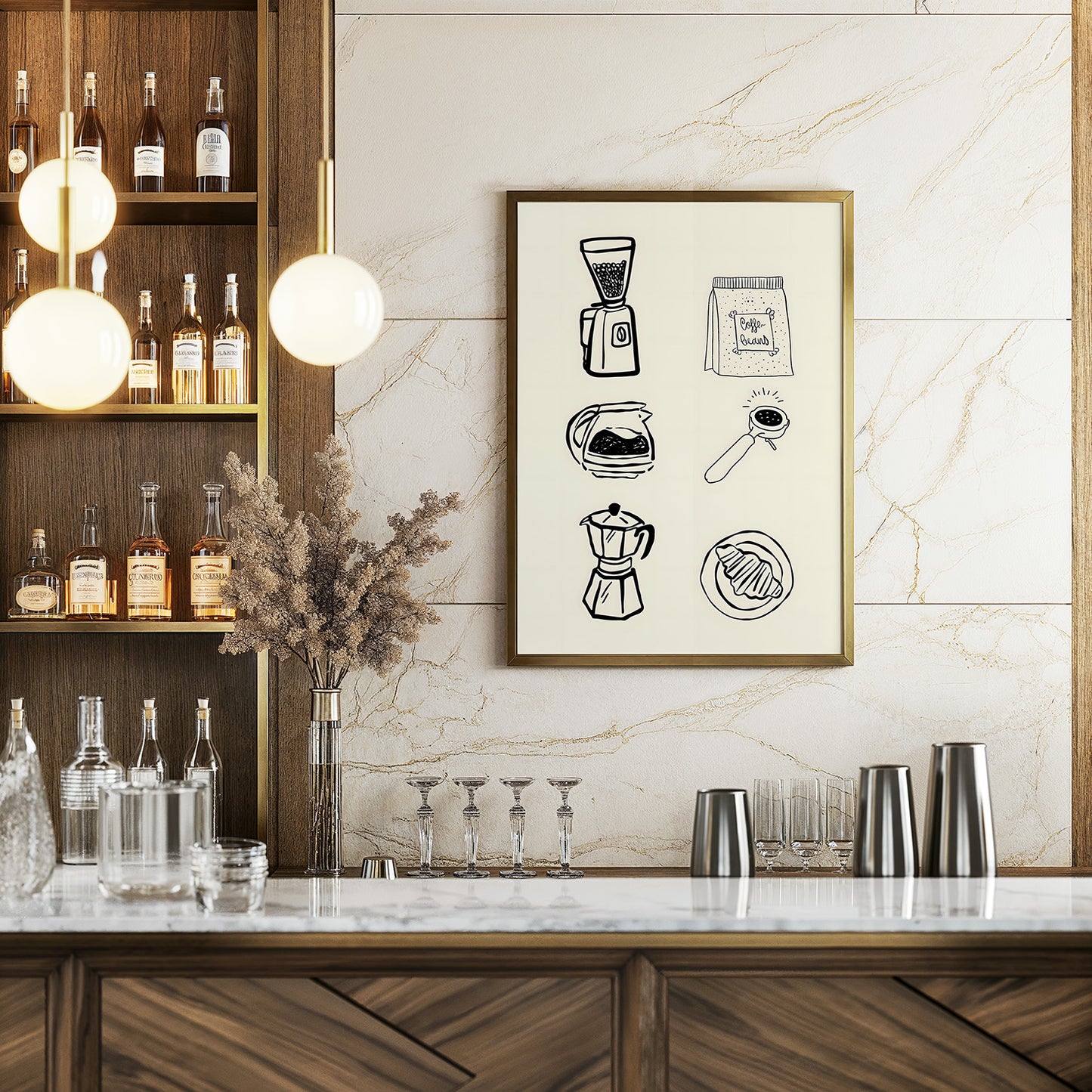 Coffee Essentials Icons Poster