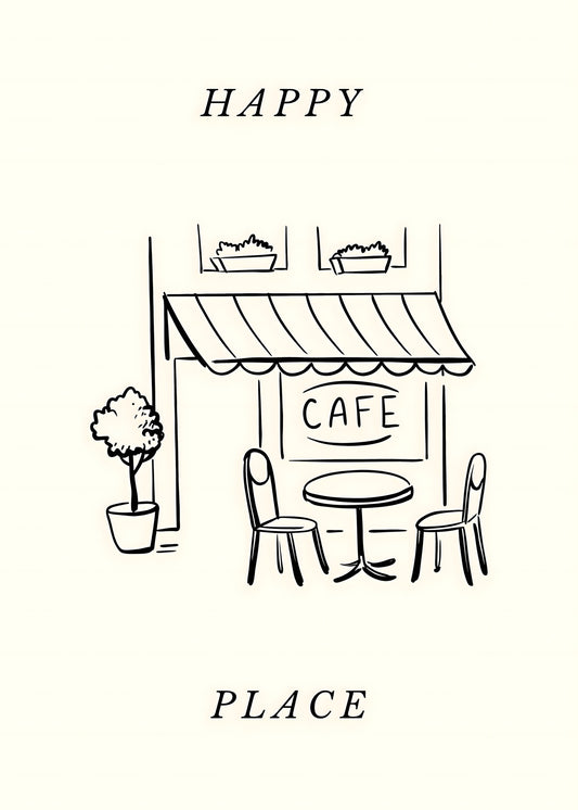 Happy Cafe Place Poster