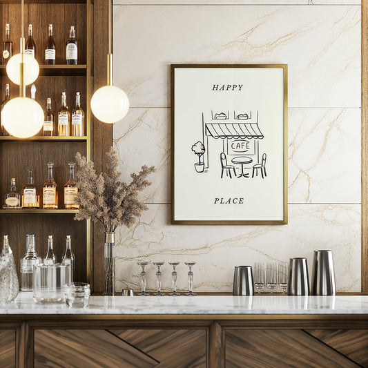 Happy Cafe Place Poster