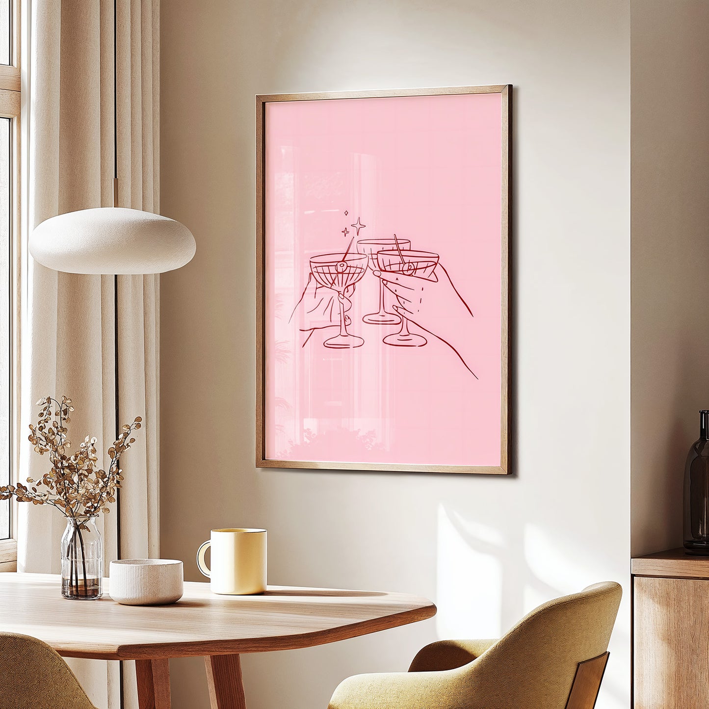 Cheers Cocktail Toast Poster