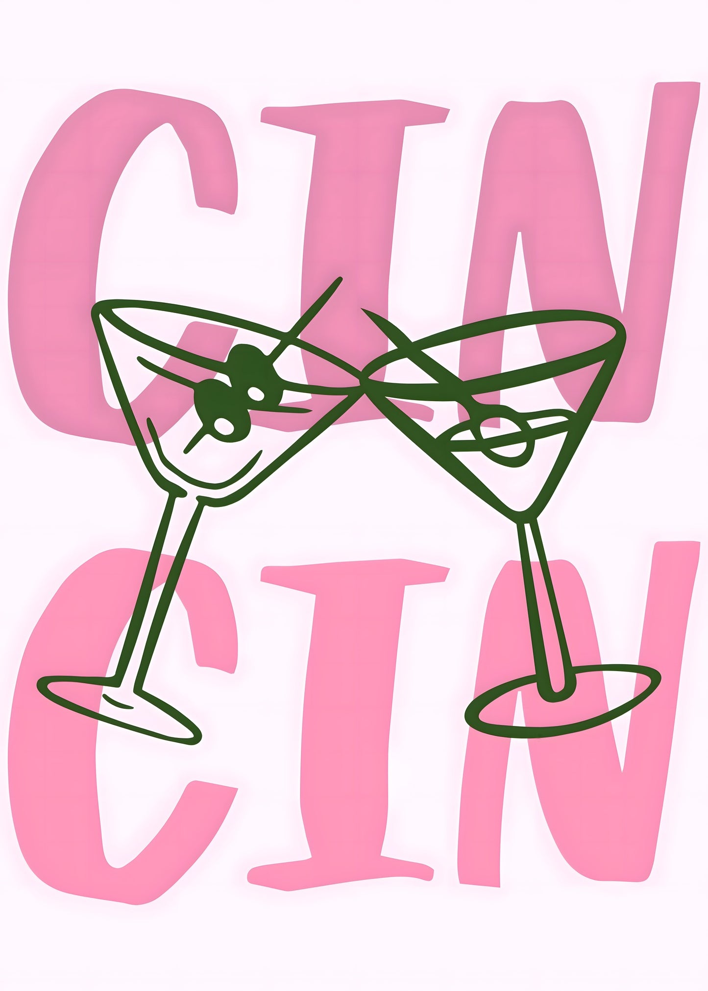 Gin Cocktail Toast Poster