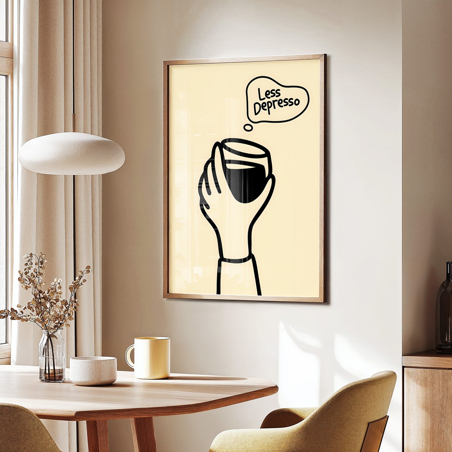 Less Depresso Coffee Poster
