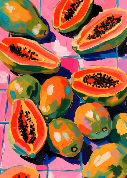 Papaya Pop Art Poster