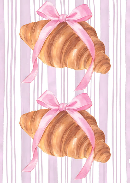 Pink Ribbon Croissant Poster