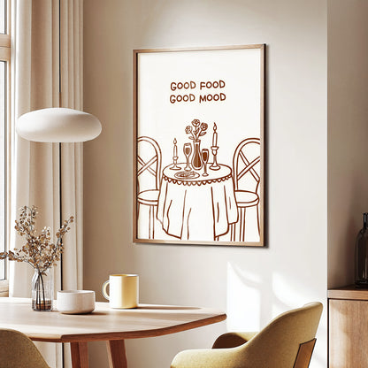 Good Food Good Mood Poster