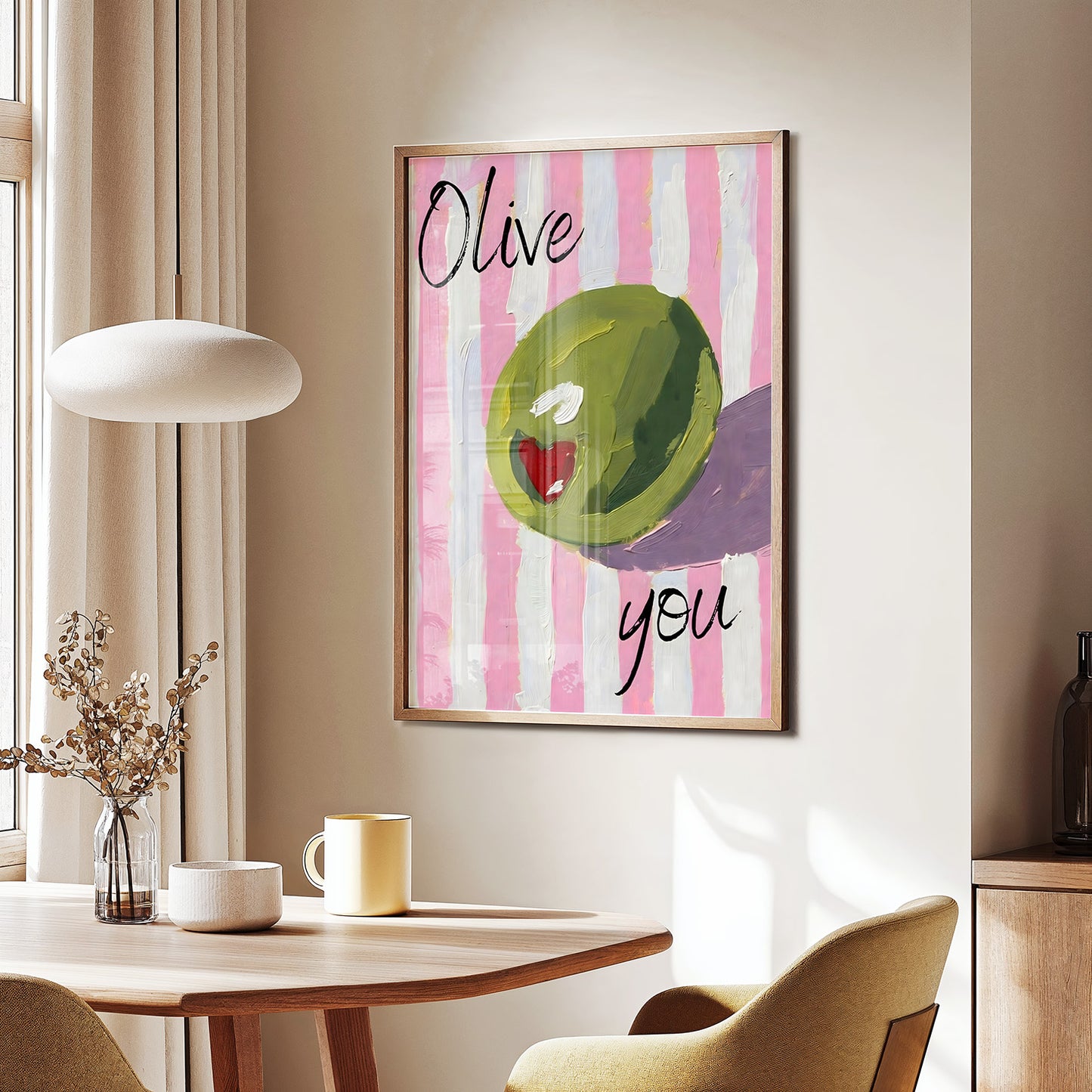 Olive You Painted Poster