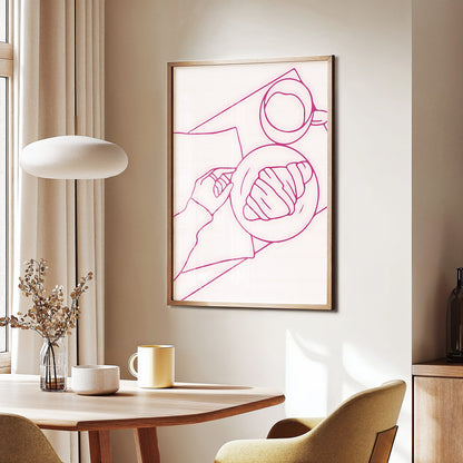 Croissant Coffee Moment Poster